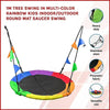 1m Tree Swing in Multi-Color Rainbow Kids Indoor/Outdoor Round Mat Saucer Swing Deals499