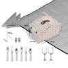 2 Person Picnic Basket Baskets Set Outdoor Blanket Deluxe Wicker Gift Storage Deals499