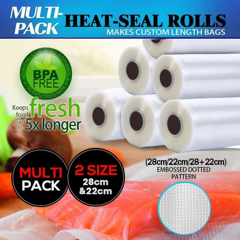 2 Rolls Vacuum Food Sealer Seal Bags Rolls Saver Storage Commercial Grade 22cm Deals499