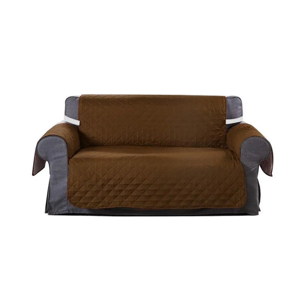 2 Seater Sofa Covers Quilted Couch Lounge Protectors Slipcovers Brown Deals499