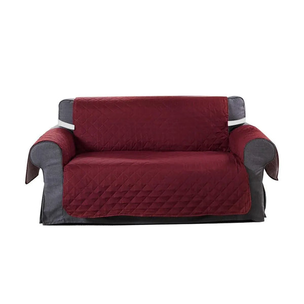 2 Seater Sofa Covers Quilted Couch Lounge Protectors Slipcovers Wine Deals499