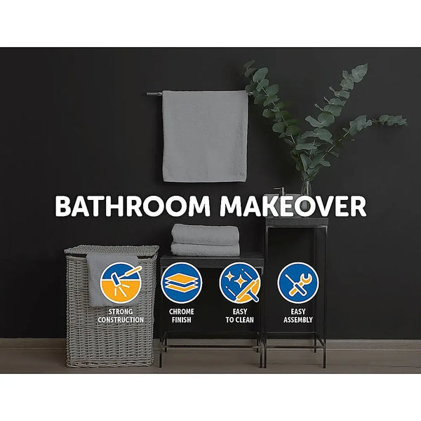 2-Tier Corner Bathroom Basket Shelf Rail Rack Deals499