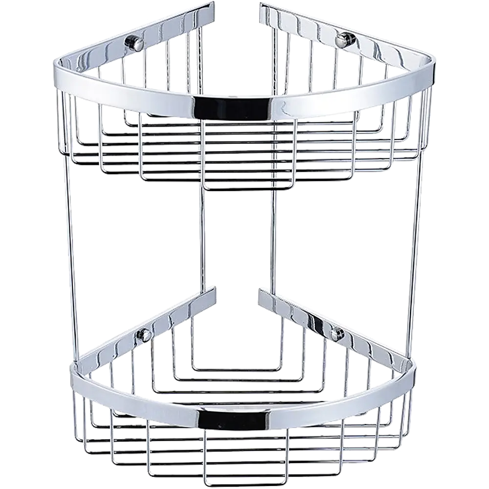 2-Tier Corner Bathroom Basket Shelf Rail Rack Deals499
