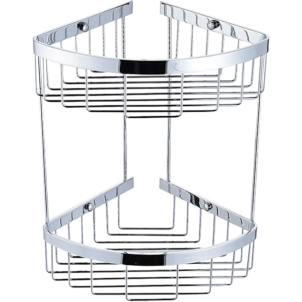 2-Tier Corner Bathroom Basket Shelf Rail Rack Deals499