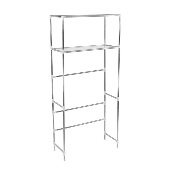 2 Tier Toilet Bathroom Laundry Washing Machine Storage Rack Shelf Unit Organizer Deals499