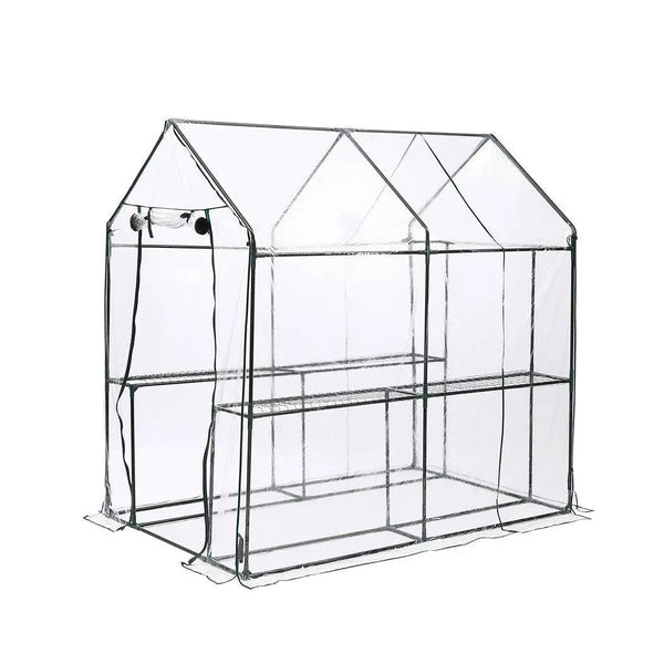 2 Tier Walk In Greenhouse Garden Shed PVC Cover Film Tunnel Green House Plant Deals499