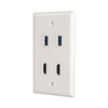 2 USB3.0 + 2 HDMI Port Component Composite Wall Face Plate Panel Deals499