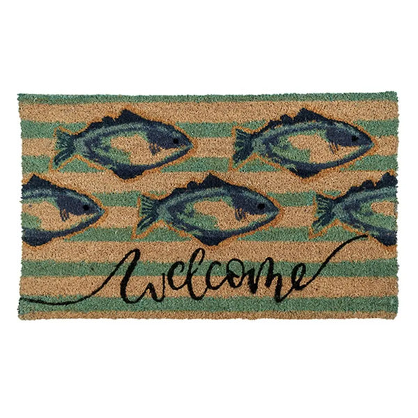 2 x Doormat for Front Door Entryway Cursive Natural Coconut Coir Floor Outdoor mat Deals499