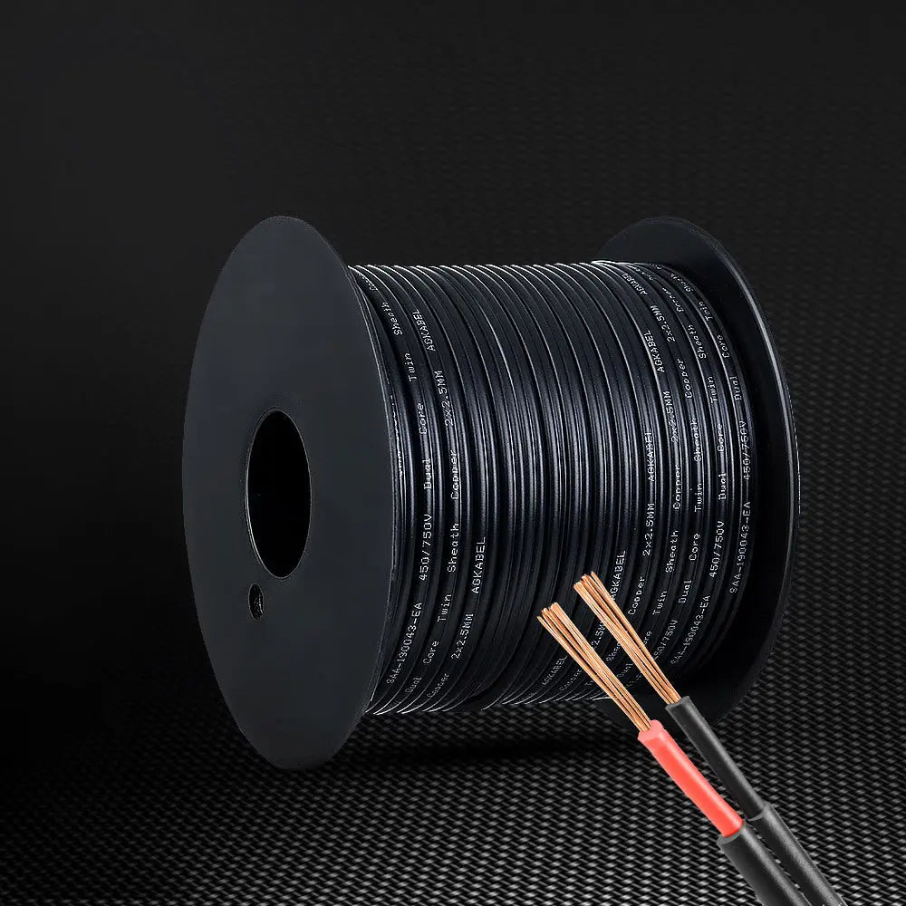 2.5MM Electrical Cable Twin Core Extension Wire 30M Car Solar Panel 450V Deals499
