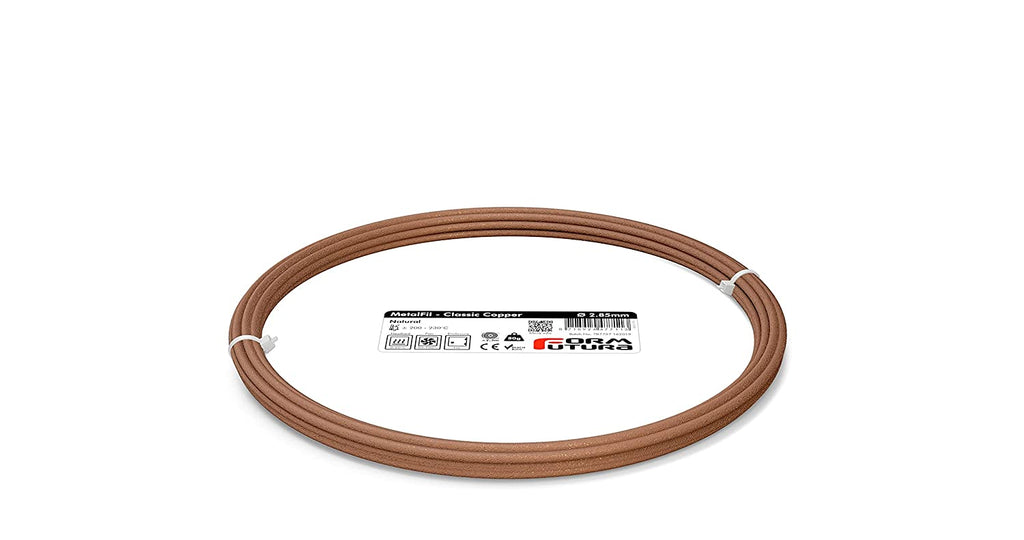 PLA Filament FormFutura MetalFil Classic Copper, 50 g, 0.75 Kg, 1.5 Kg, 1.75mm, 2.85mm, available in Natural Colour FORMFUTURA