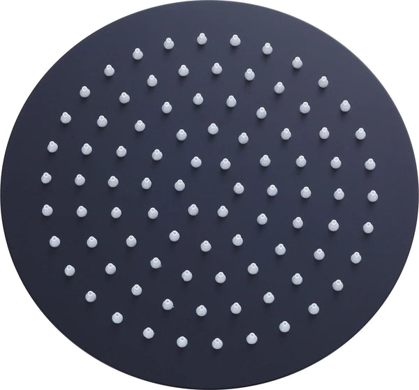 200mm Shower Head Round 304SS Electroplated Matte Black Finish Deals499
