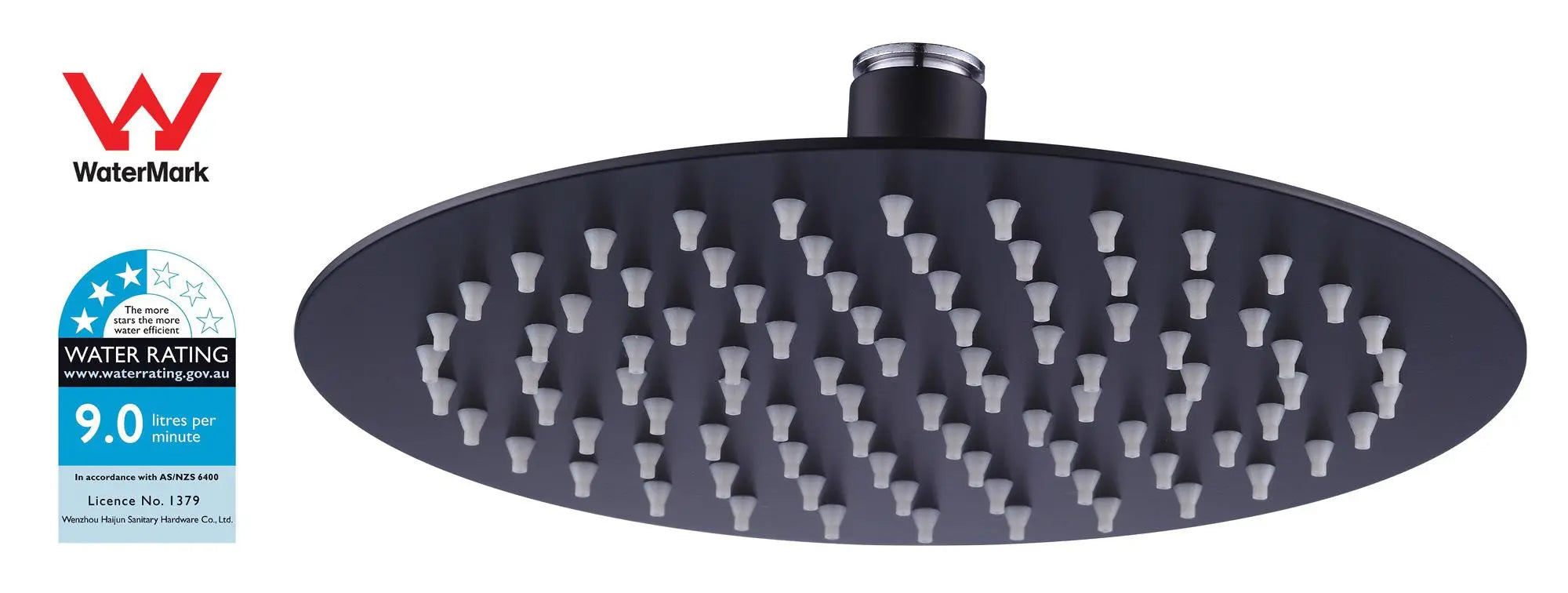 200mm Shower Head Round 304SS Electroplated Matte Black Finish Deals499