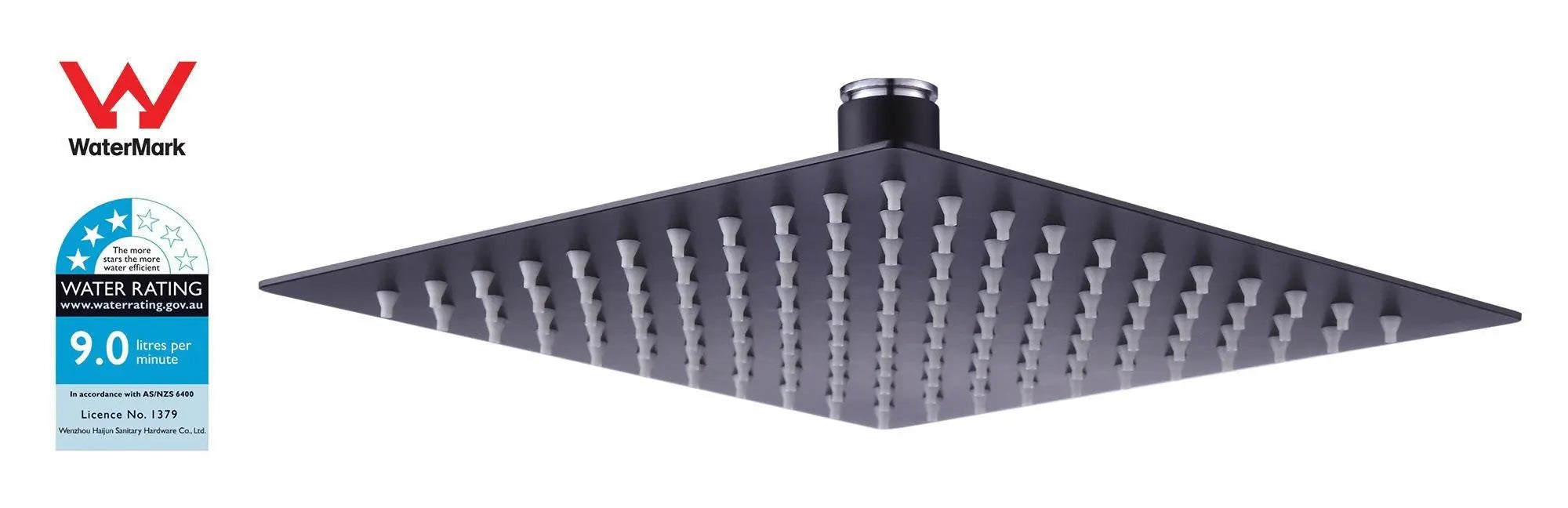 200mm Shower Head Square 304SS Electroplated Matte Black Finish Deals499