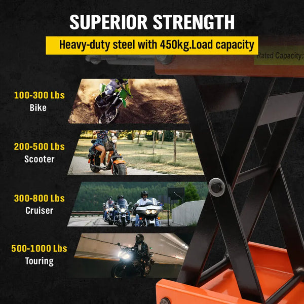 205KG Motorcycle Motorbike Lift Jack Motorcycle Stand Hoist Repair Work Bench from Deals499 at Deals499