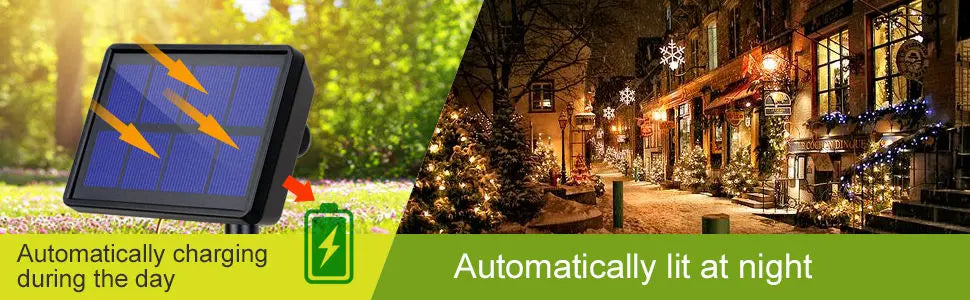 20m 200 LED Solar Powered Outdoor Lights with 8 Lighting Modes and Waterproof for Home,Garden and Decoration Deals499