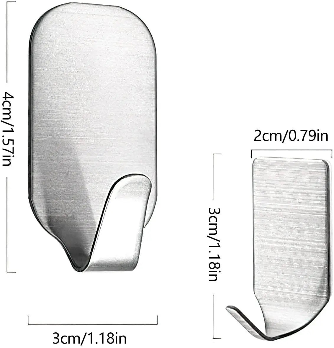 23 Pieces Stainless Steel Waterproof Self Adhesive Dual Wall Hooks for Bathroom, Bedroom and Kitchen Deals499