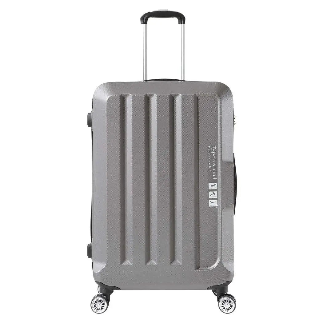 24" Check In Luggage Hard side Lightweight Travel Cabin Suitcase TSA Lock Grey Deals499