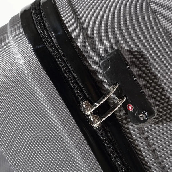 24" Check In Luggage Hard side Lightweight Travel Cabin Suitcase TSA Lock Grey Deals499