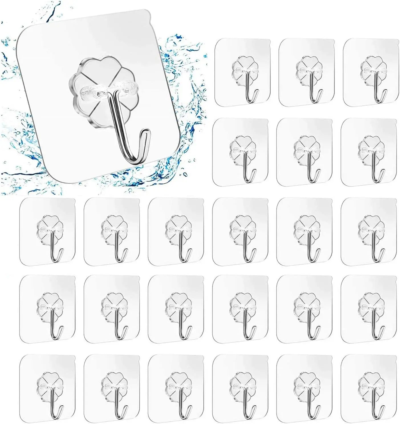 24 Packs Heavy Duty Adhesive Hooks Kitchen Wall Hooks Deals499