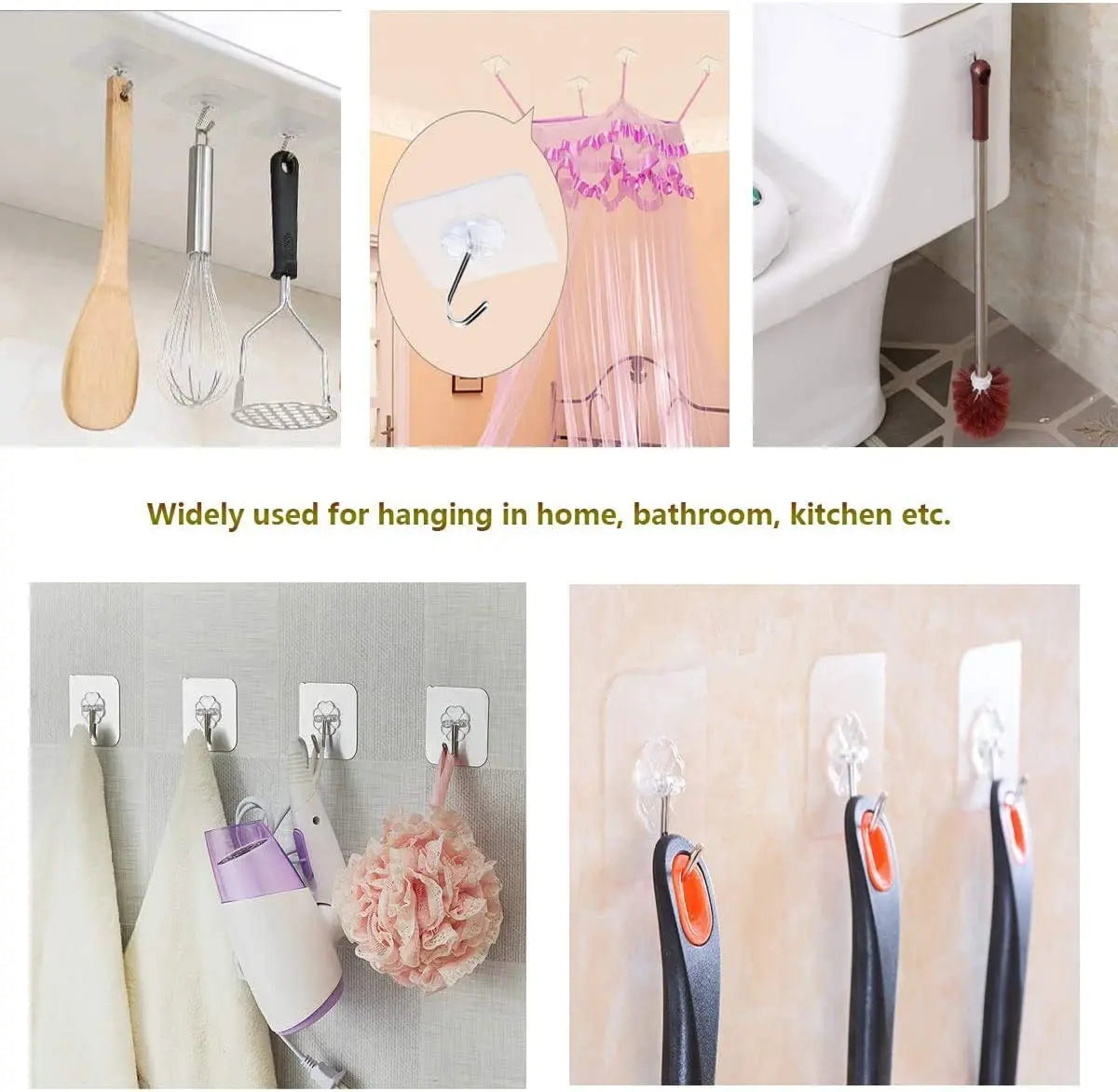 24 Packs Heavy Duty Adhesive Hooks Kitchen Wall Hooks Deals499