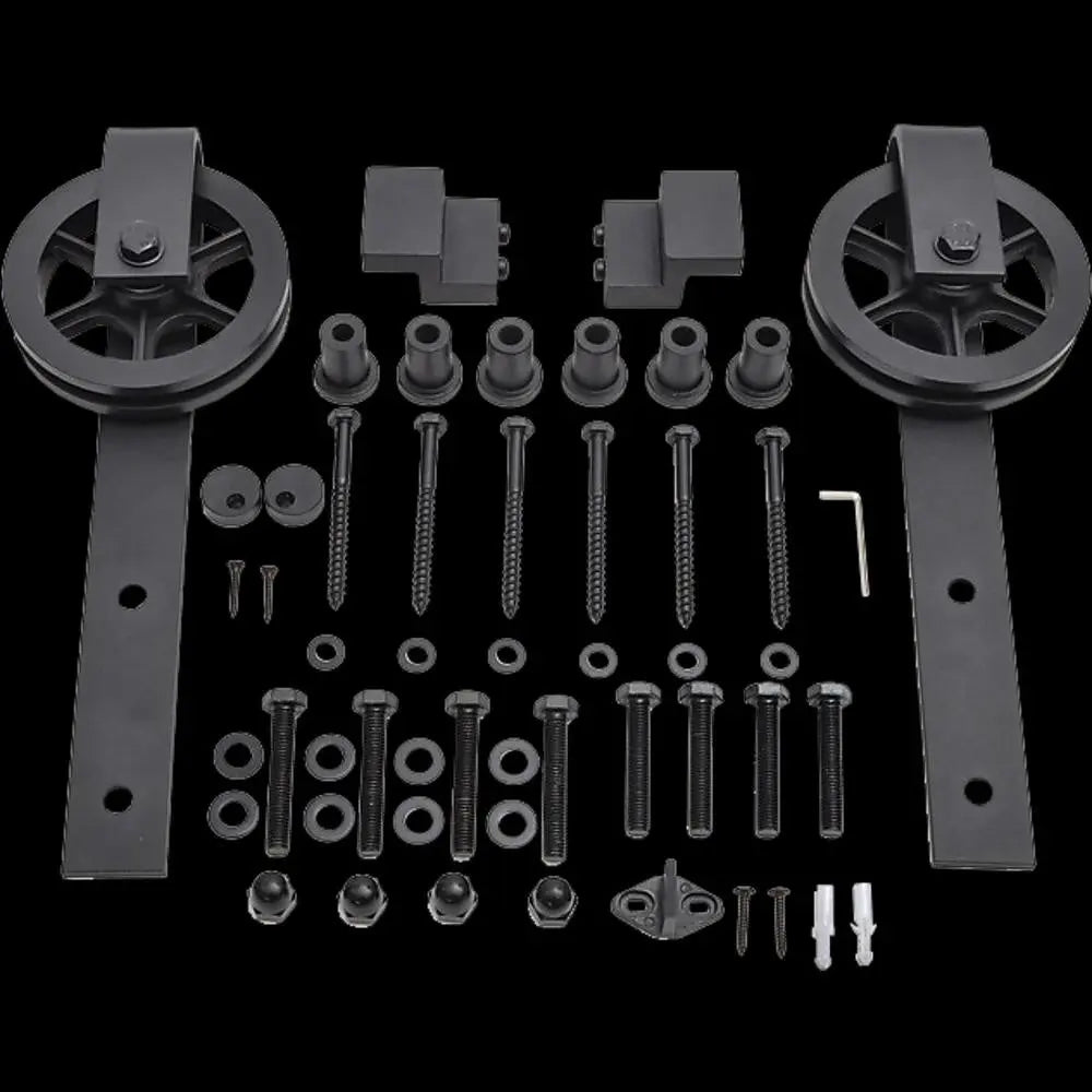 2M Big Spoke Wheel Sliding Barn Door Hardware Deals499