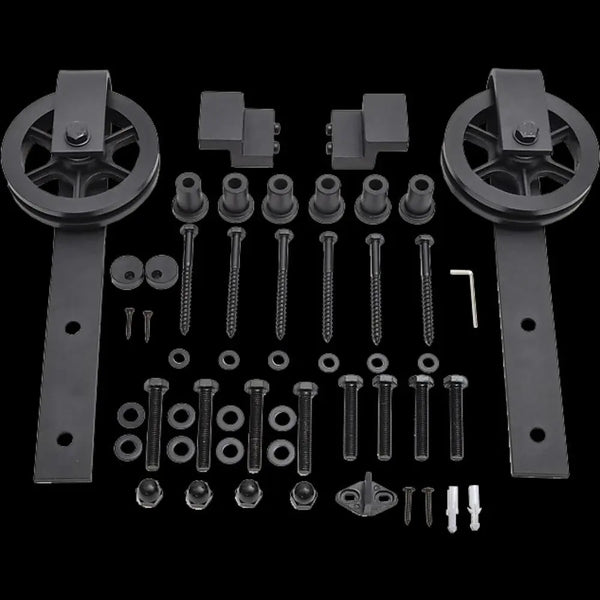 2M Big Spoke Wheel Sliding Barn Door Hardware Deals499