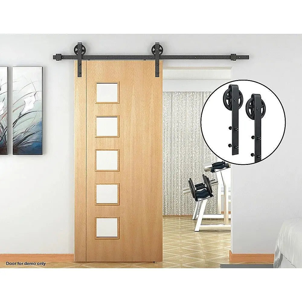 2M Big Spoke Wheel Sliding Barn Door Hardware Deals499