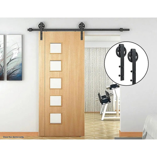 2M Big Spoke Wheel Sliding Barn Door Hardware Deals499