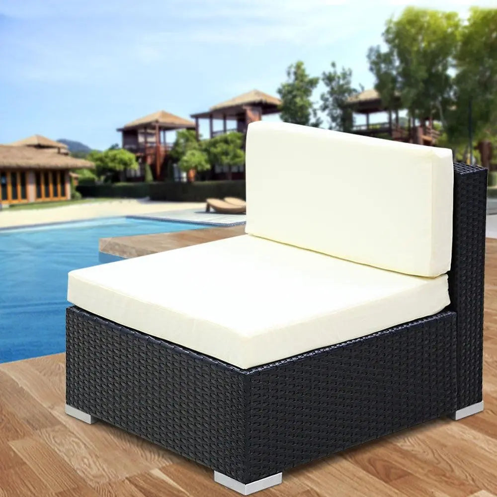 2PC Gardeon Outdoor Furniture Sofa Set Wicker Rattan Garden Lounge Chair Setting Deals499