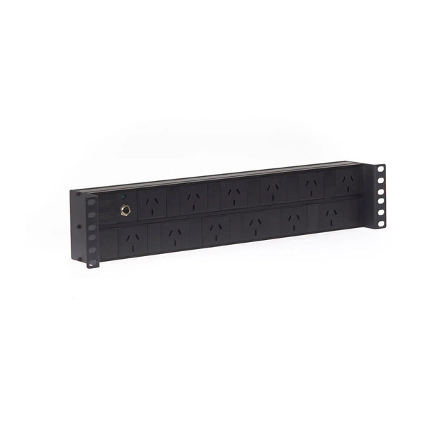 2RU 12 Way GPO Horizontal PDU RECESSED Rack Mount Power Rail Deals499