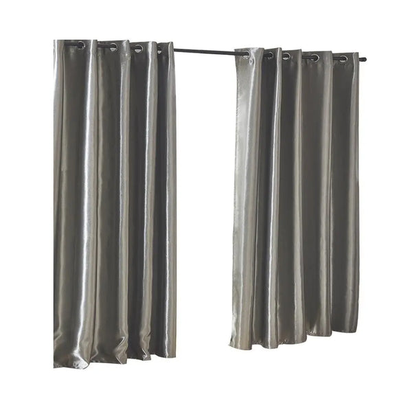 2X Blockout Curtains Blackout Curtain Bedroom Window Eyelet Grey 300CM x 230CM Deals499