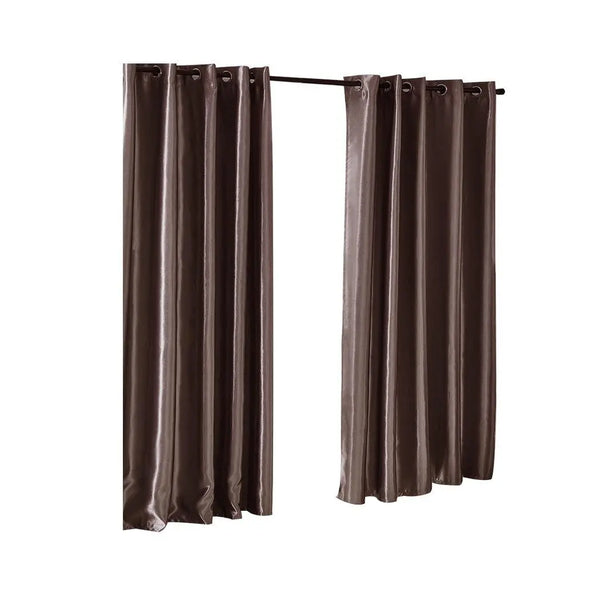 2X Blockout Curtains Blackout Curtain Bedroom Window Eyelet Taupe 180CM x 213CM Deals499