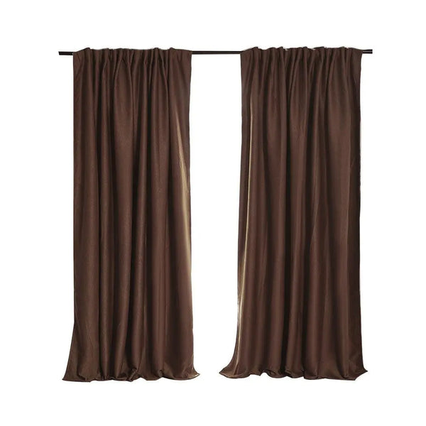 2X Blockout Curtains Curtain Blackout Bedroom 180cm x 230cm Stone Deals499