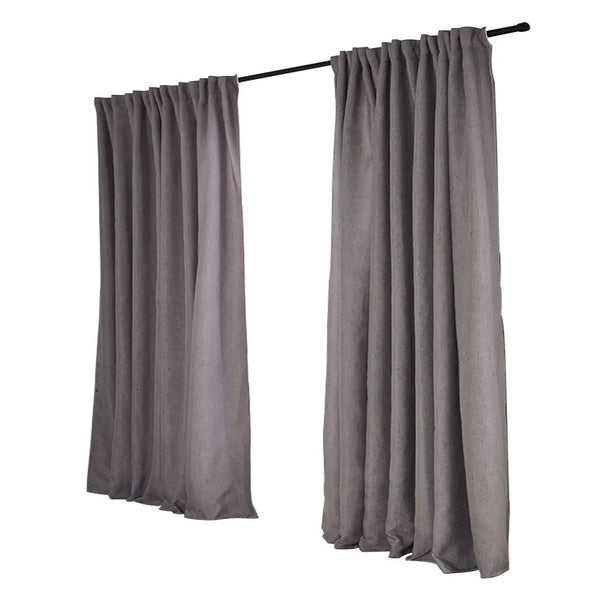 2X Blockout Curtains Curtain Living Room Window Grey 180CM x 230CM Deals499