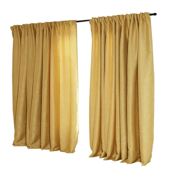 2X Blockout Curtains Curtain Living Room Window Mustard 240CM x 230CM Deals499