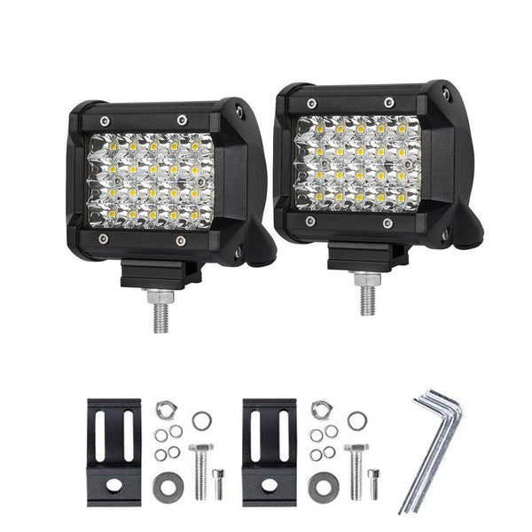 Pair 4 inch Spot LED Work Light Bar Philips Quad Row 4WD 4X4 Car Reverse Driving Deals499