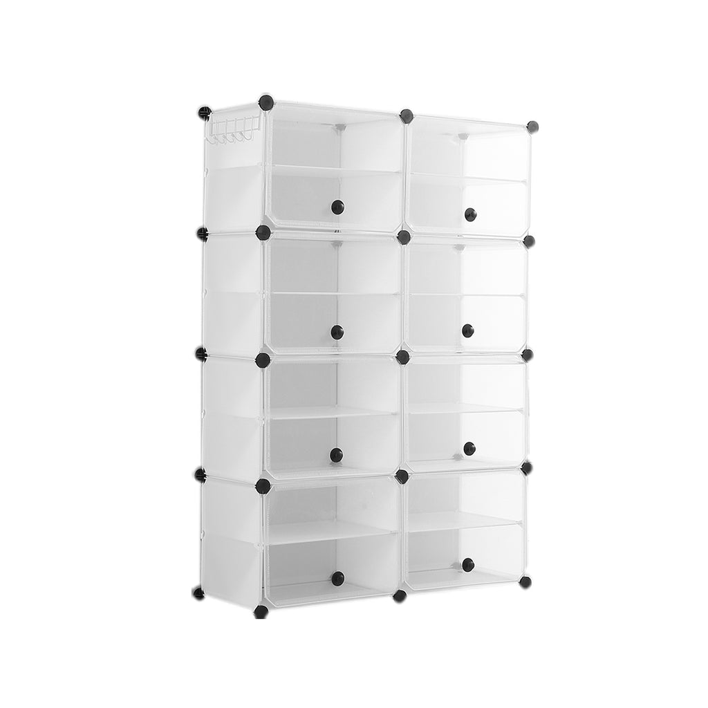Cube Cabinet DIY Shoe Storage Cabinet Organiser Rack Shelf Stackable 8 Tier Deals499