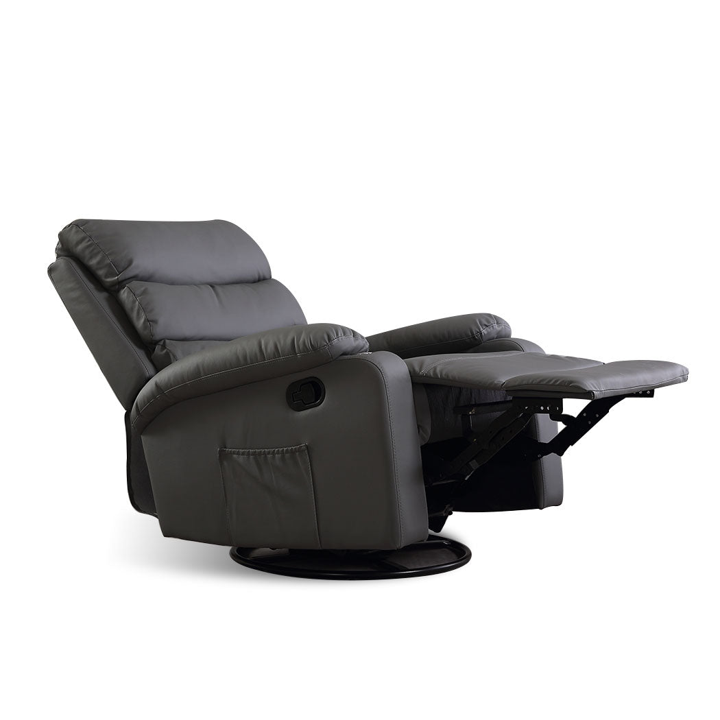 Levede Massage Chair Recliner Chairs Heated Lounge Sofa Armchair 360 Swivel Grey Deals499