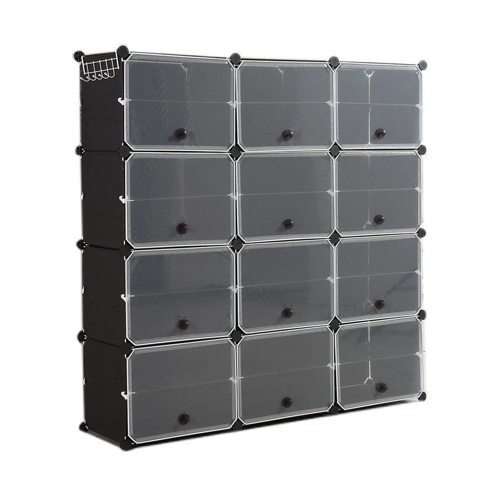 Cube Cabinet Shoe Storage Cabinet Organiser Shelf Stackable DIY 8 Tier 3 Column Deals499