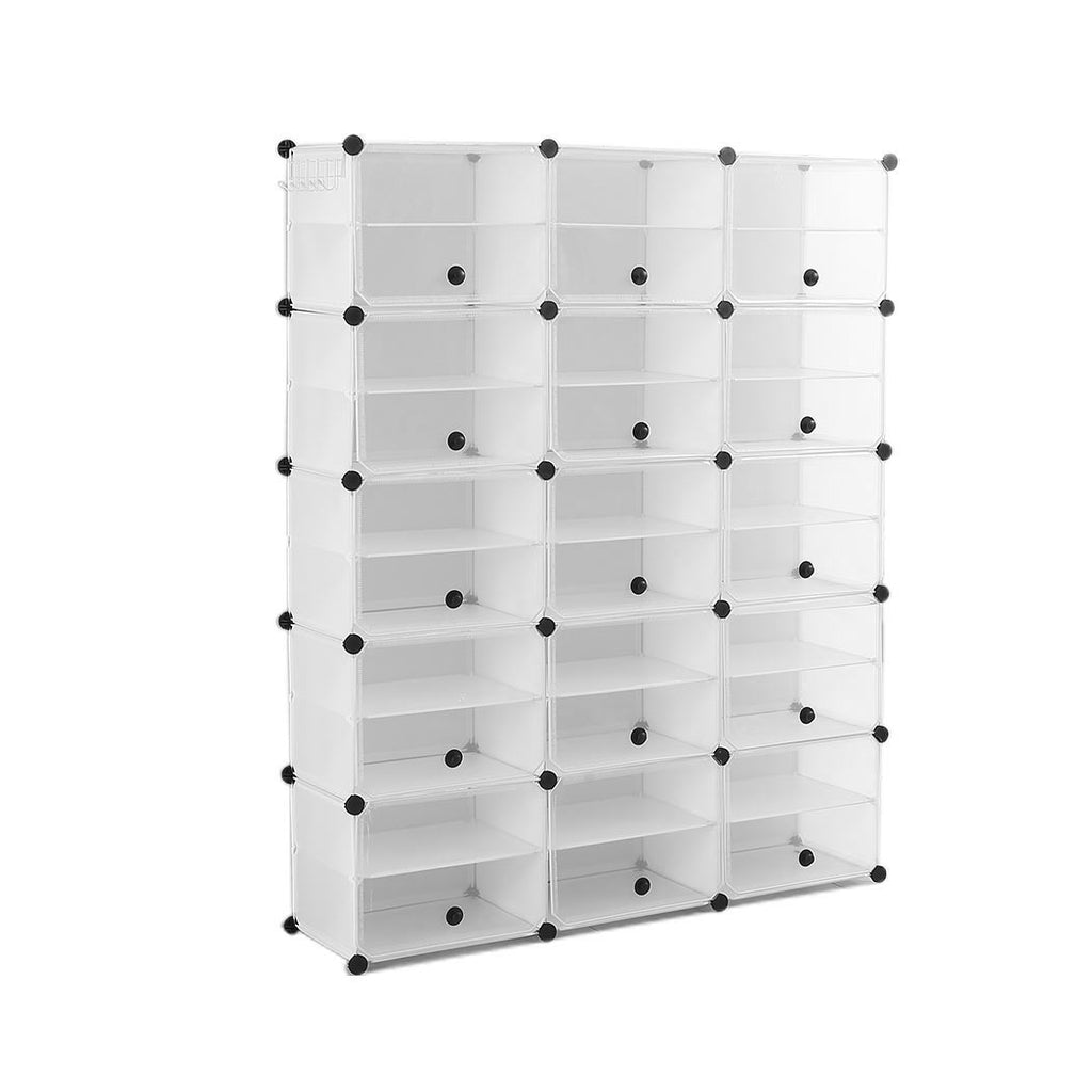 Cube Cabinet Shoe Storage Cabinet Organiser Shelf Stackable DIY 10 Tier 3 Column Deals499