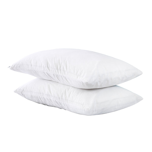 DreamZ Pillow Protector Pillowcase Cases Cover Terry Cotton Soft Standard x2 Deals499