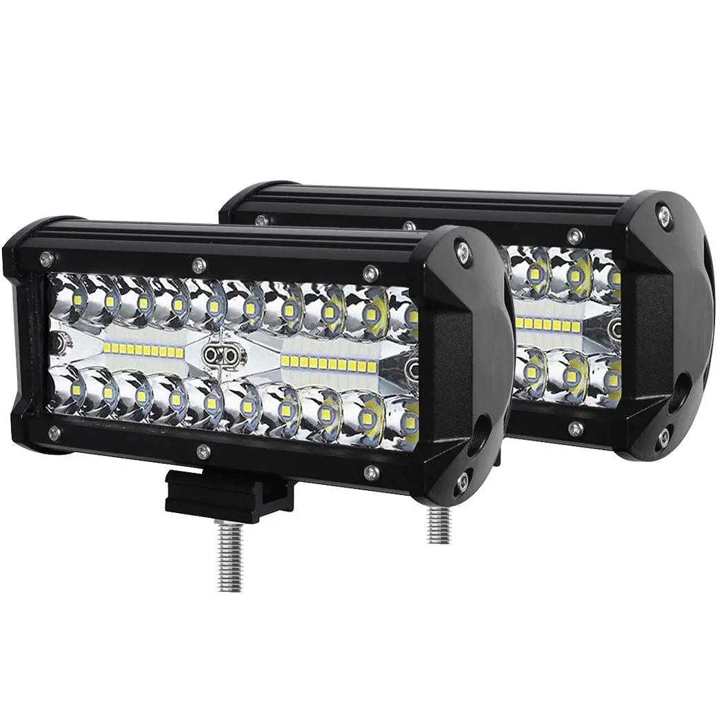 2x 6inch LED Light Bar Work Flood Spot Beam Lamp Offroad Caravan Strip Lights Deals499