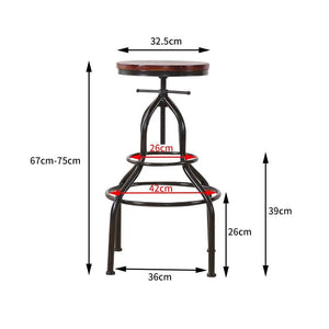 2x Bar Stools Stool Swivel Gas Lift Kitchen Wooden Dining Chair Chairs Barstools Deals499