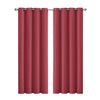 2x Blockout Curtains Panels 3 Layers Eyelet Room Darkening 140x230cm Burgundy Deals499