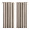 2x Blockout Curtains Panels 3 Layers Eyelet Room Darkening 180x230cm Beige Deals499