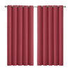2x Blockout Curtains Panels 3 Layers Eyelet Room Darkening 180x230cm Burgundy Deals499
