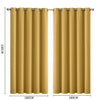 2x Blockout Curtains Panels 3 Layers Eyelet Room Darkening 180x230cm Mustard Deals499