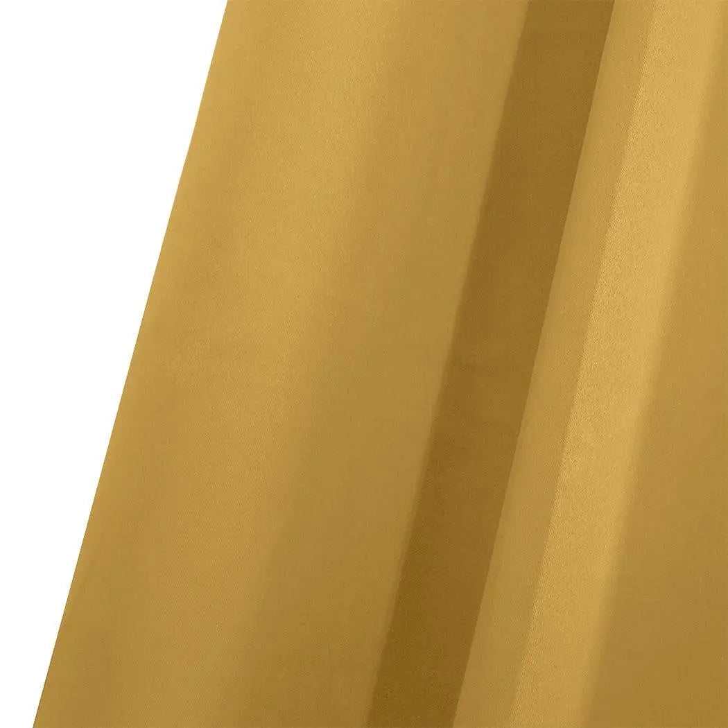 2x Blockout Curtains Panels 3 Layers Eyelet Room Darkening 180x230cm Mustard Deals499