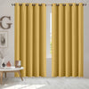 2x Blockout Curtains Panels 3 Layers Eyelet Room Darkening 180x230cm Mustard Deals499