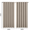 2x Blockout Curtains Panels 3 Layers Eyelet Room Darkening 240x230cm Beige Deals499